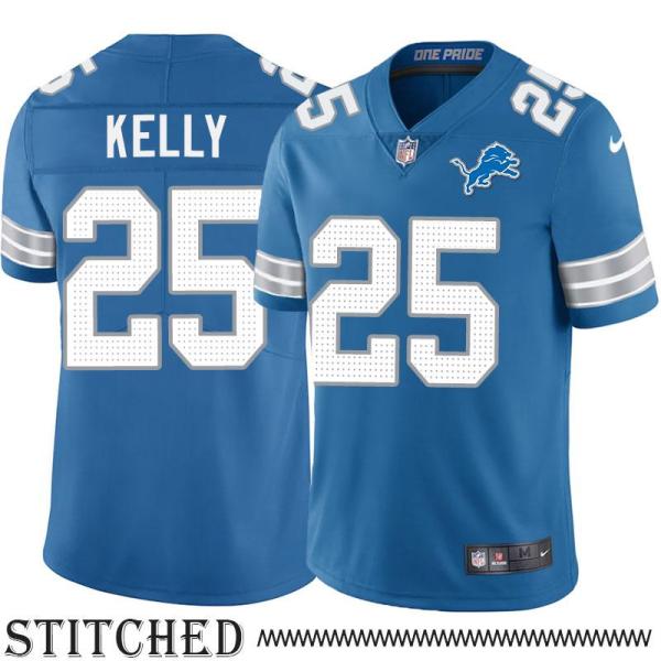 Detroit Lions #25 Brian Kelly Blue Home Jersey