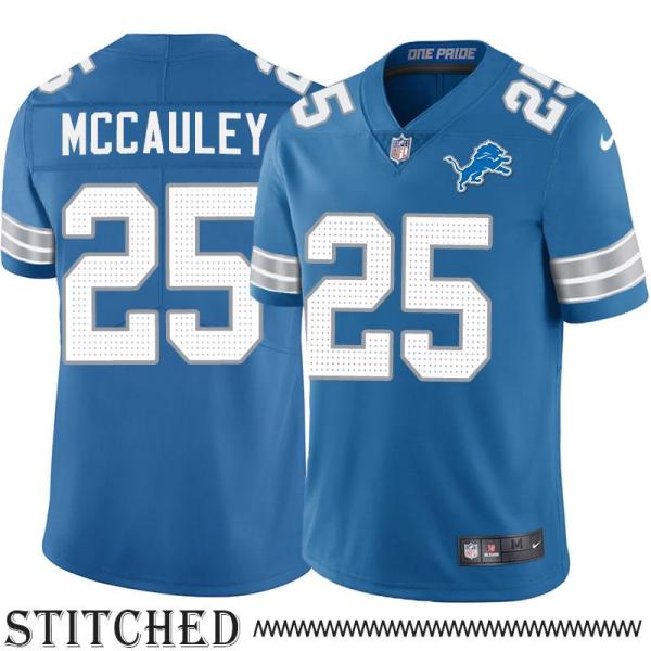 Detroit Lions #25 Marcus McCauley Blue Home Jersey