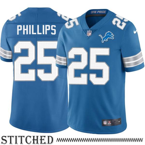Detroit Lions #25 Randy Phillips Blue Home Jersey