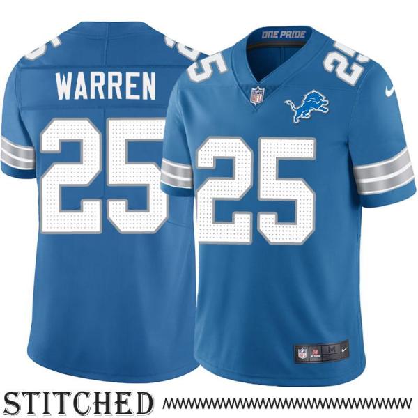 Detroit Lions #25 Lamont Warren Blue Home Jersey
