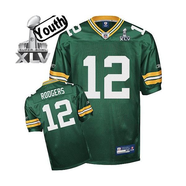 Aaron Rodgers Youth Football Jersey 