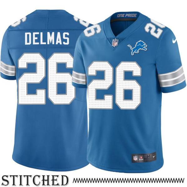 Detroit Lions #26 Louis Delmas Blue Home Jersey