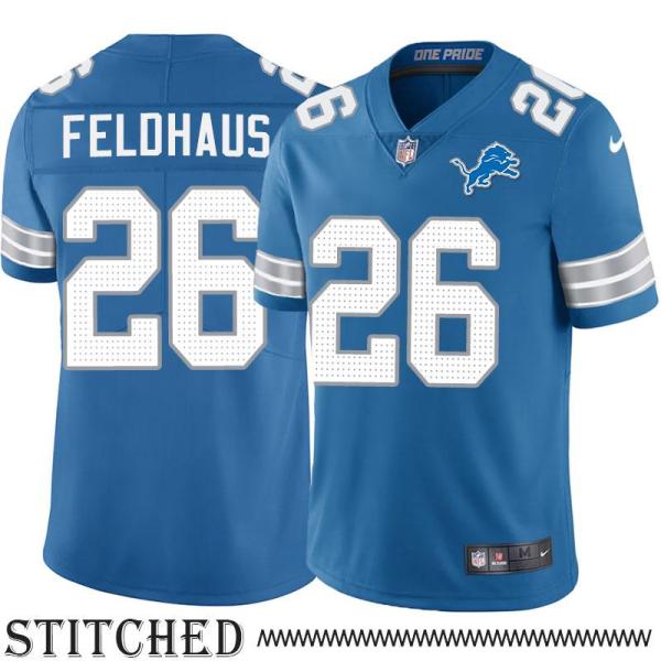 Detroit Lions #26 Bill Feldhaus Blue Home Jersey