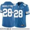 Detroit Lions #28 Dave Middleton Blue Home Jersey