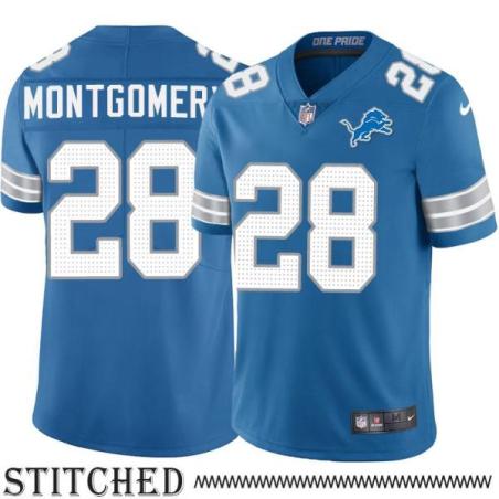 Detroit Lions #28 Wilbert Montgomery Blue Home Jersey