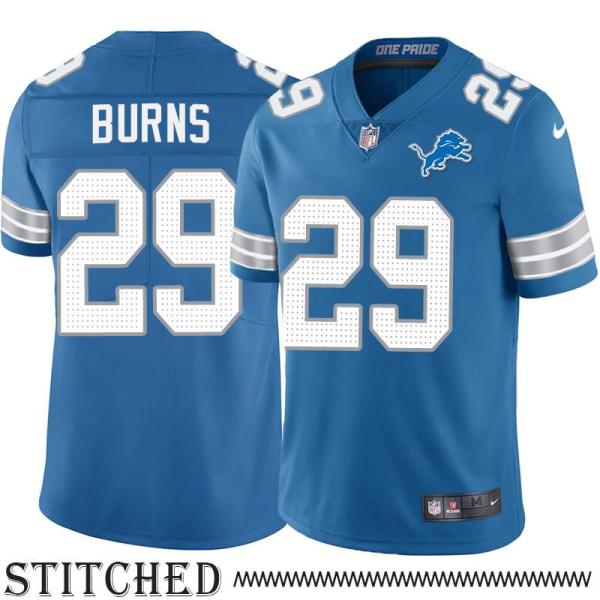 Detroit Lions #29 Mike Burns Blue Home Jersey