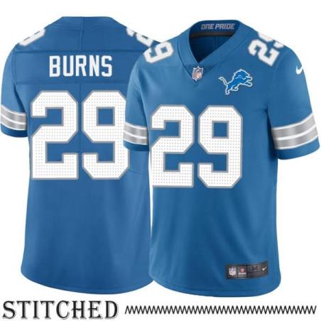 Detroit Lions #29 Mike Burns Blue Home Jersey