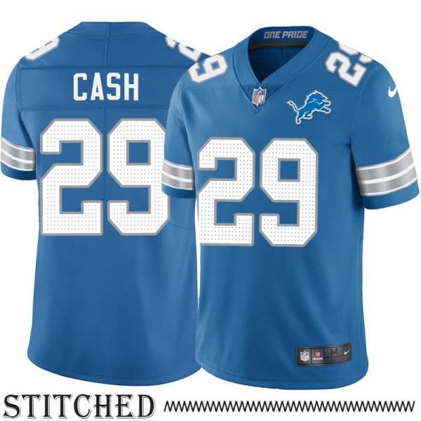 Detroit Lions #29 Chris Cash Blue Home Jersey
