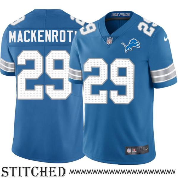 Detroit Lions #29 Jack Mackenroth Blue Home Jersey