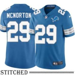 Detroit Lions #29 Bruce McNorton Blue Home Jersey
