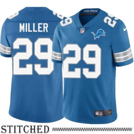 Detroit Lions #29 Dutch Miller Blue Home Jersey