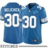 Detroit Lions #30 Steve Belichick Blue Home Jersey
