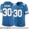 Detroit Lions #30 Harry Ebding Blue Home Jersey