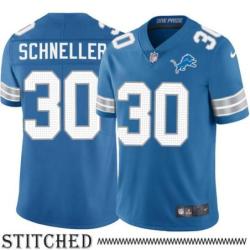 Detroit Lions #30 John Schneller Blue Home Jersey
