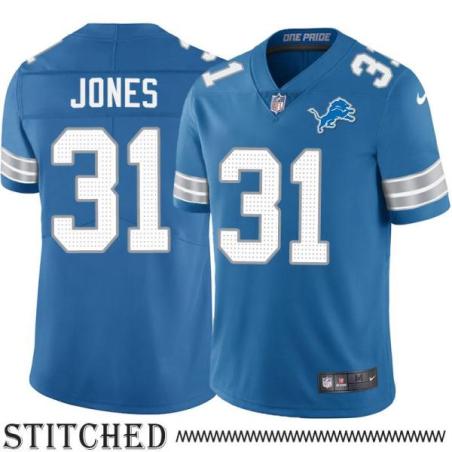 Detroit Lions #31 Jimmie Jones Blue Home Jersey
