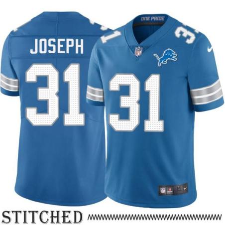 Detroit Lions #31 Kerby Joseph Blue Home Jersey