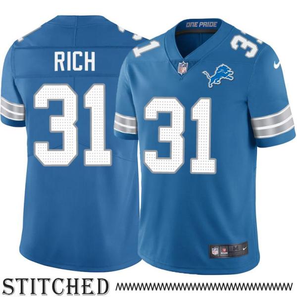 Detroit Lions #31 Randy Rich Blue Home Jersey