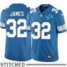 Detroit Lions #32 Garry James Blue Home Jersey