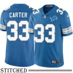Detroit Lions #33 Alex Carter Blue Home Jersey