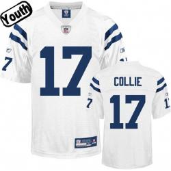 Austin Collie Youth Football Jersey -#17 Indianapolis Youth Jersey(White)