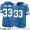 Detroit Lions #33 William Graham Blue Home Jersey