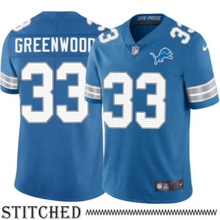 Detroit Lions #33 Chris Greenwood Blue Home Jersey