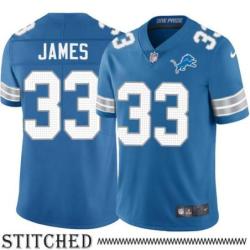 Detroit Lions #33 Garry James Blue Home Jersey