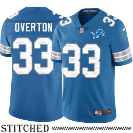 Detroit Lions #33 Don Overton Blue Home Jersey