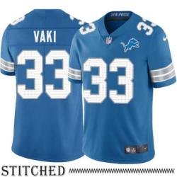 Detroit Lions #33 Sione Vaki Blue Home Jersey