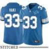 Detroit Lions #33 Sione Vaki Blue Home Jersey