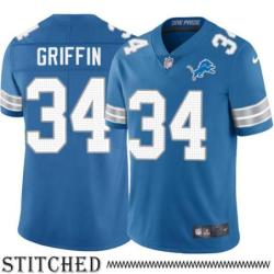Detroit Lions #34 James Griffin Blue Home Jersey