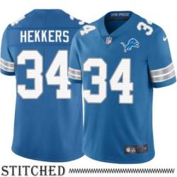 Detroit Lions #34 George Hekkers Blue Home Jersey