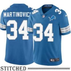 Detroit Lions #34 Phil Martinovich Blue Home Jersey