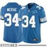 Detroit Lions #34 Tony McRae Blue Home Jersey