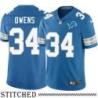Detroit Lions #34 Montell Owens Blue Home Jersey