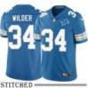 Detroit Lions #34 James Wilder Blue Home Jersey
