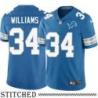 Detroit Lions #34 Keiland Williams Blue Home Jersey