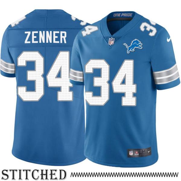 Detroit Lions #34 Zach Zenner Blue Home Jersey