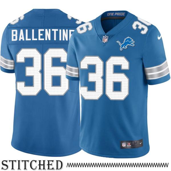 Detroit Lions #36 Corey Ballentine Blue Home Jersey