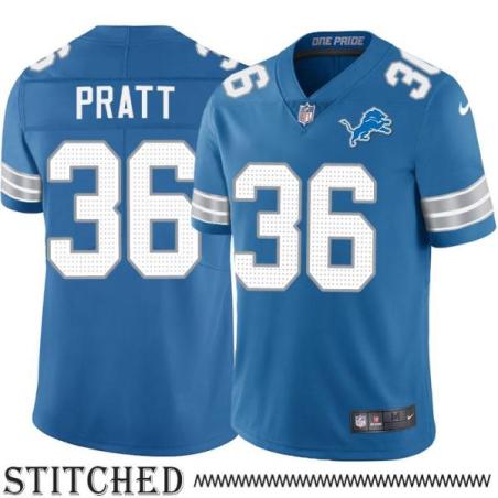 Detroit Lions #36 Paul Pratt Blue Home Jersey