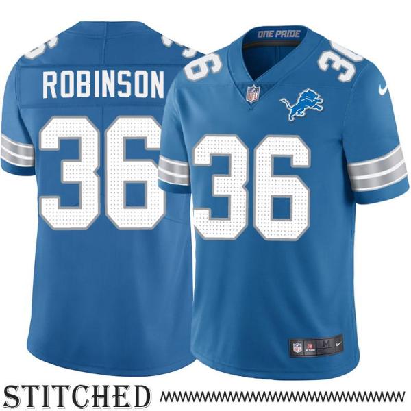 Detroit Lions #36 Bo Robinson Blue Home Jersey