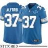 Detroit Lions #37 Gene Alford Blue Home Jersey