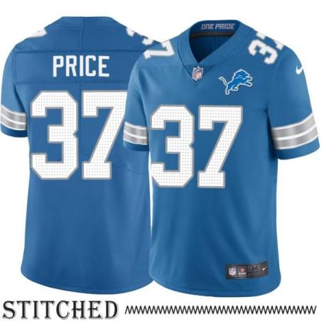 Detroit Lions #37 Cotton Price Blue Home Jersey