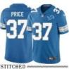 Detroit Lions #37 Cotton Price Blue Home Jersey