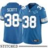 Detroit Lions #38 Kevin Scott Blue Home Jersey