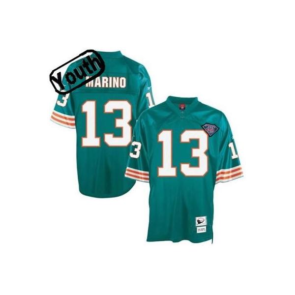 Dan Marino Youth Football Jersey -#13 Miami Youth Jersey(Green Throwback)