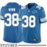 Detroit Lions #38 George Winn Blue Home Jersey