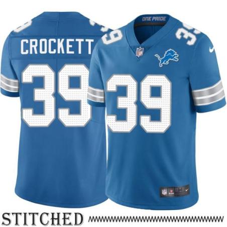 Detroit Lions #39 Ray Crockett Blue Home Jersey