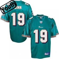 Ted Ginn Youth Football Jersey -#19 Miami Youth Jersey(Green)