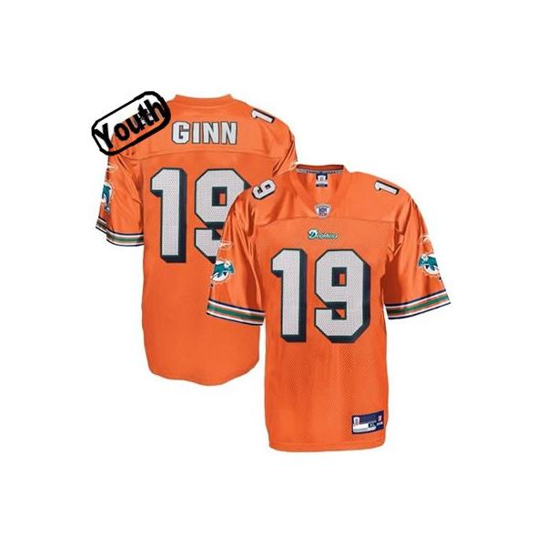 Ted Ginn Youth Football Jersey -#19 Miami Youth Jersey(Orange)